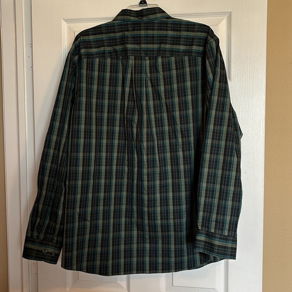 Duluth Trading Co men’s black plaid long sleeve button down shirt size large - Picture 6 of 9